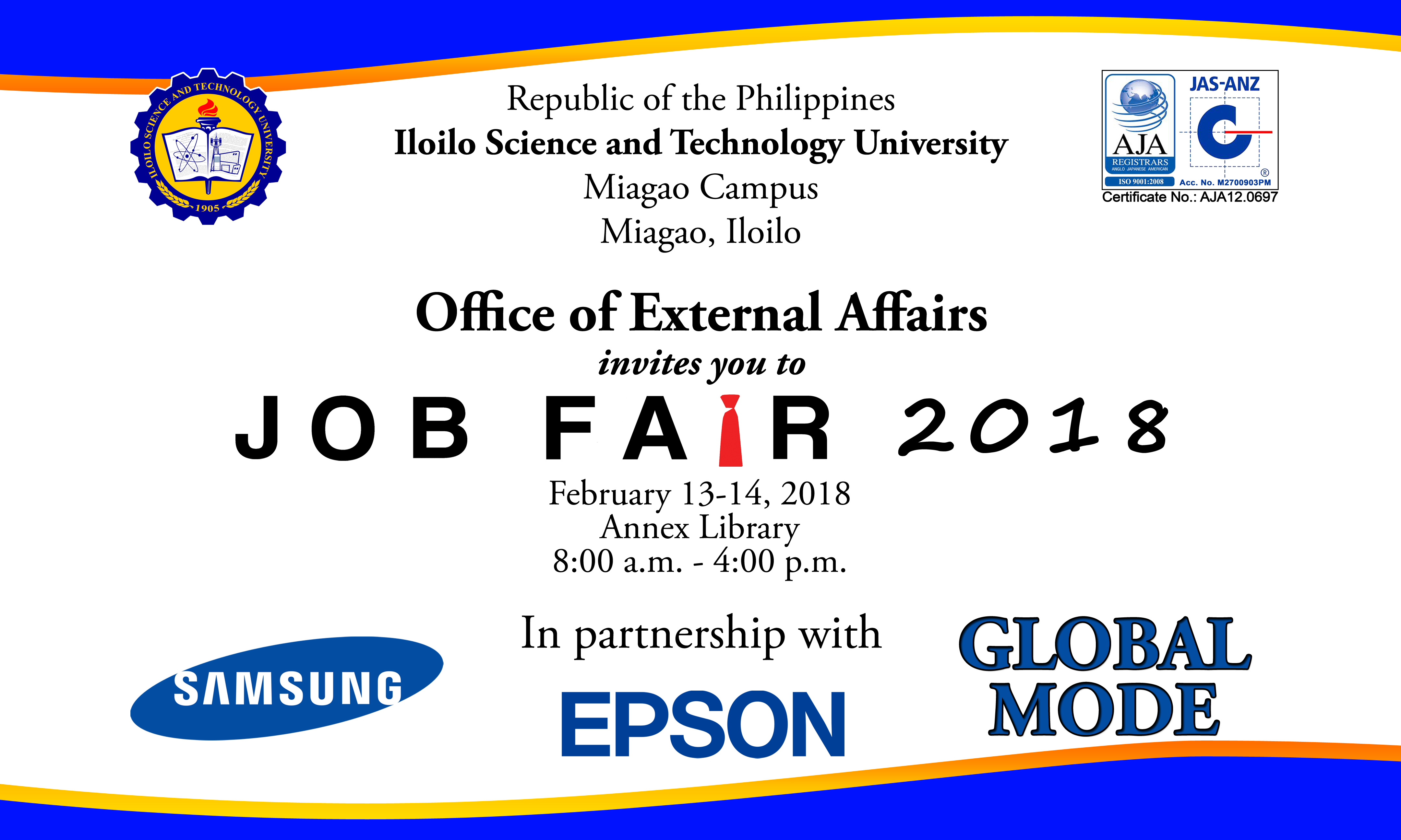 ISAT U Miagao Campus Conducted the Job Fair 2018